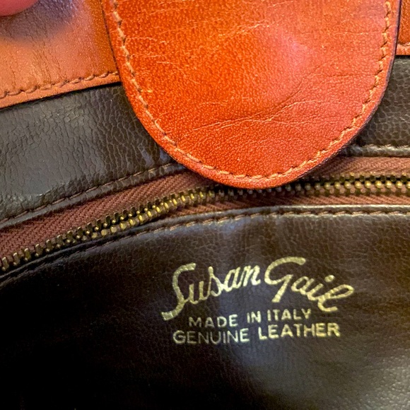 Vintage leather/suede clutch purse - Picture 3 of 6